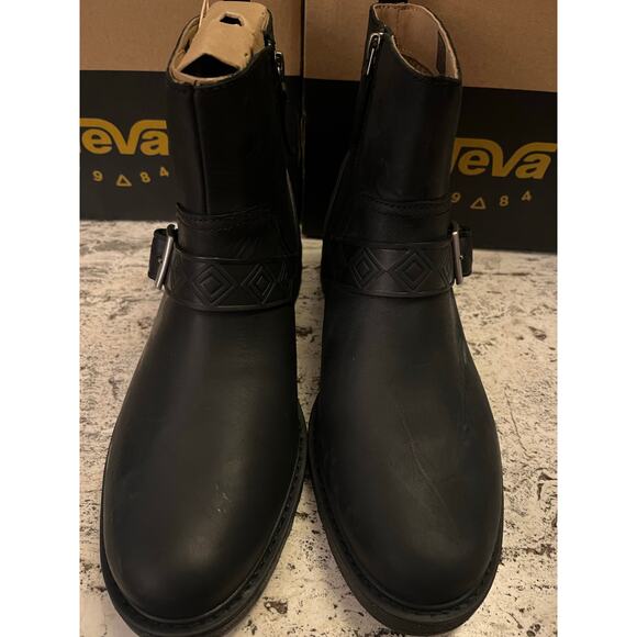 NEW IN BOX Teva Rowena Buckle Boots, Black, Women's 6 - Picture 8 of 9